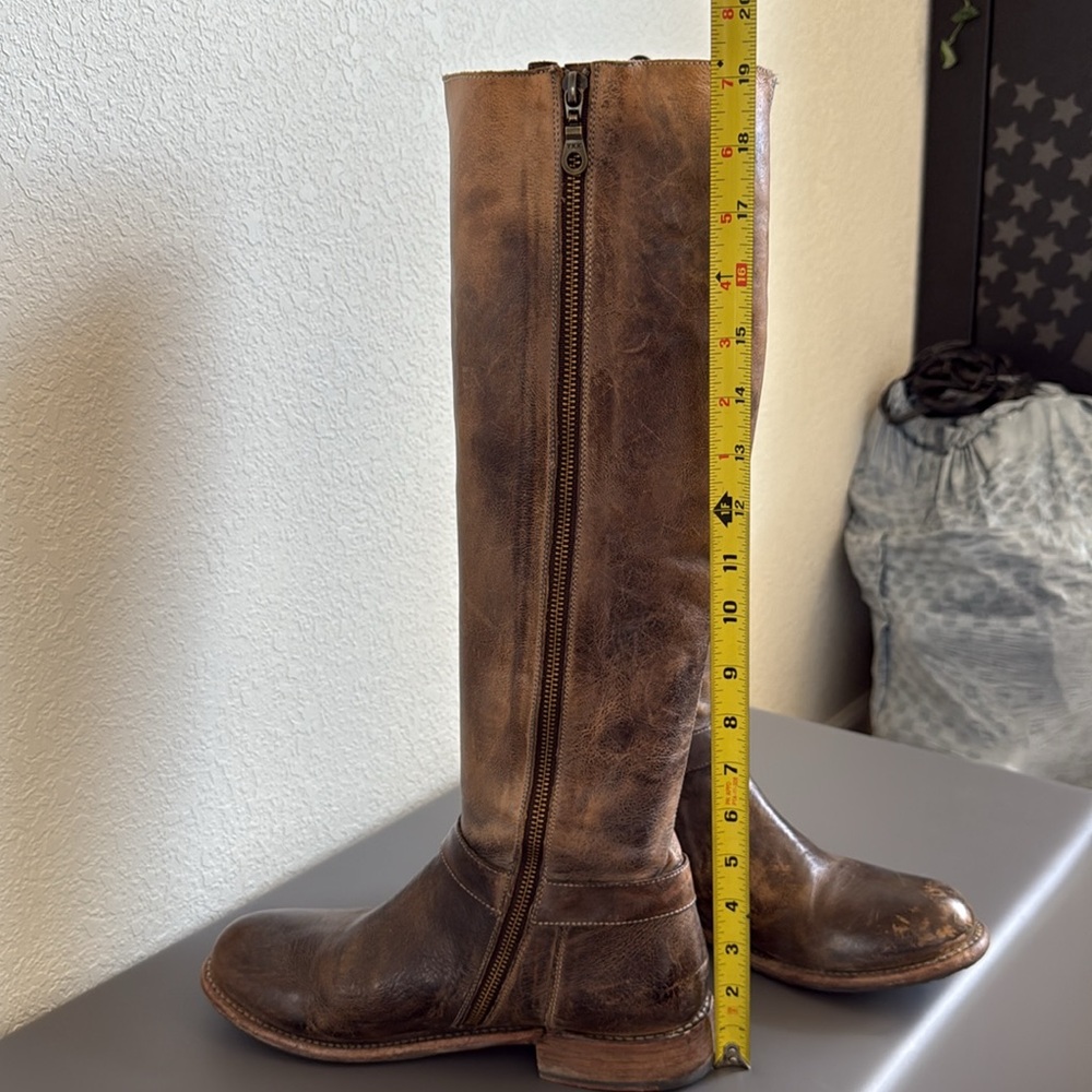 Bed Stu Distressed Tall Lace-Up Riding Boots in Distressed Brown - Picture 11 of 11
